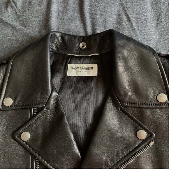 Saint Lauren leather jacket L01 motor - Picture 5 of 7